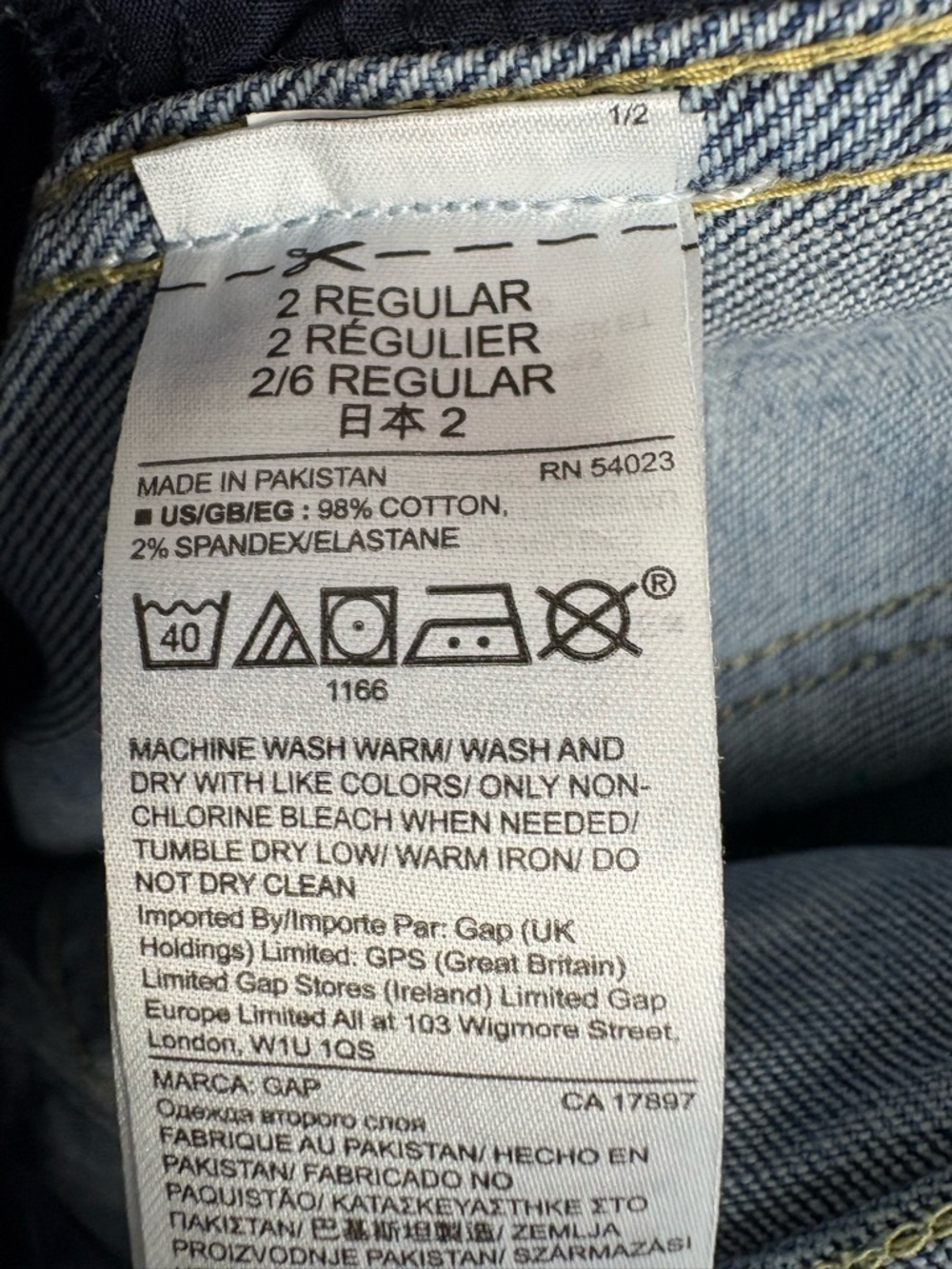 Gap slim straight jeans size 26 - Picture 5 of 5